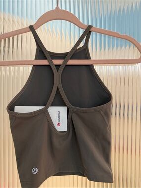 lululemon olive green double-strap sports bra